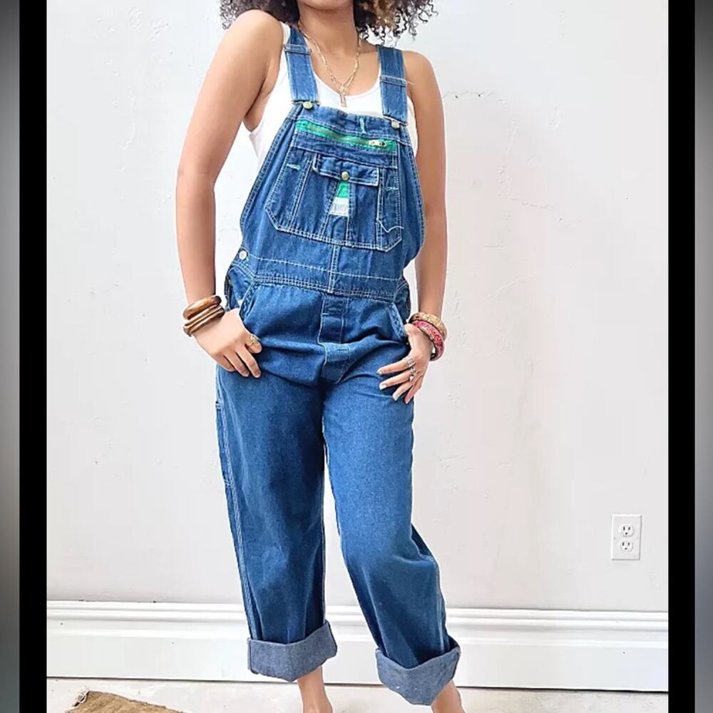 Vintage Liberty Denim Overalls Mens 36x32 distressed thrashed - Picture 6 of 7